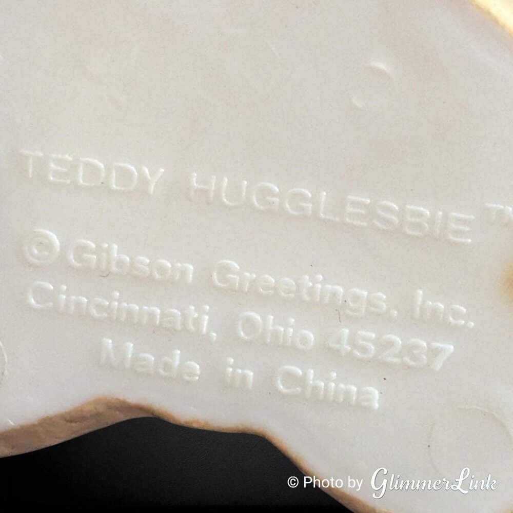 Vintage Teddy Hugglesbie Gibson Greetings Valentine Bear Be Mine Heart Brooch - Picture 7 of 8